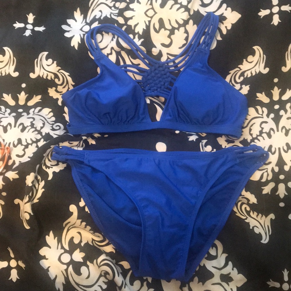 Royal blue target bikini
